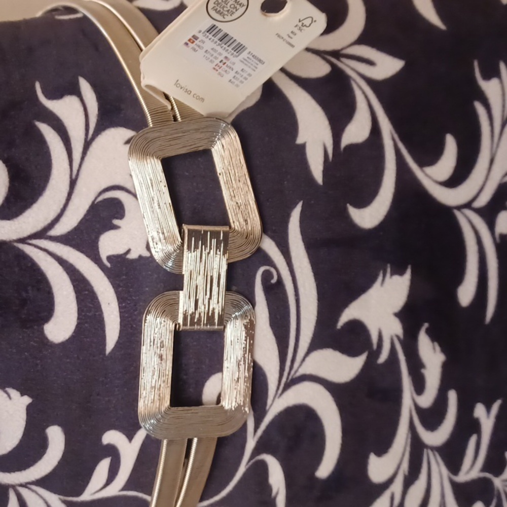 Silver chain belt